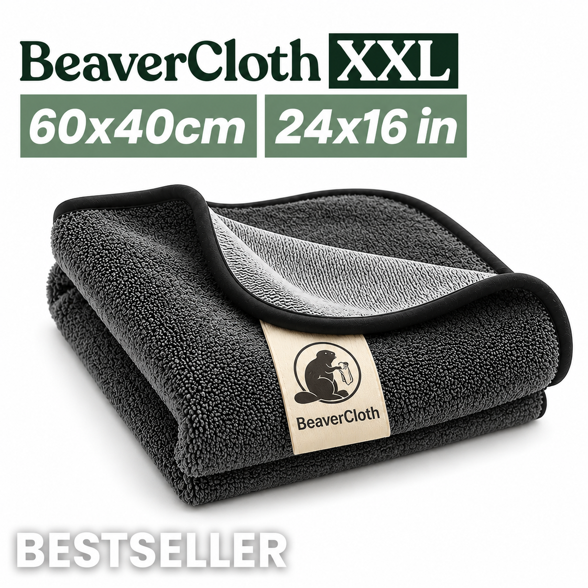 BeaverCloth XXL (60x40cm | 24x16") – Streak-Free Cleaning With Just Water